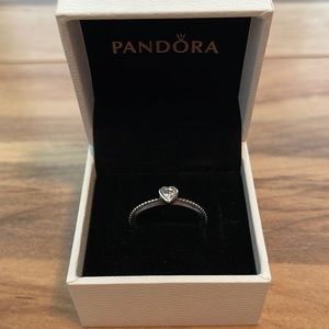 Pandora Clear Heart Beaded Ring